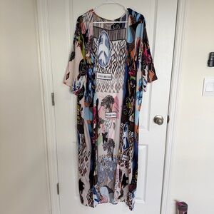 Vibrant Graphic Print Maxi Dress